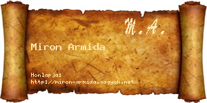 Miron Armida névjegykártya